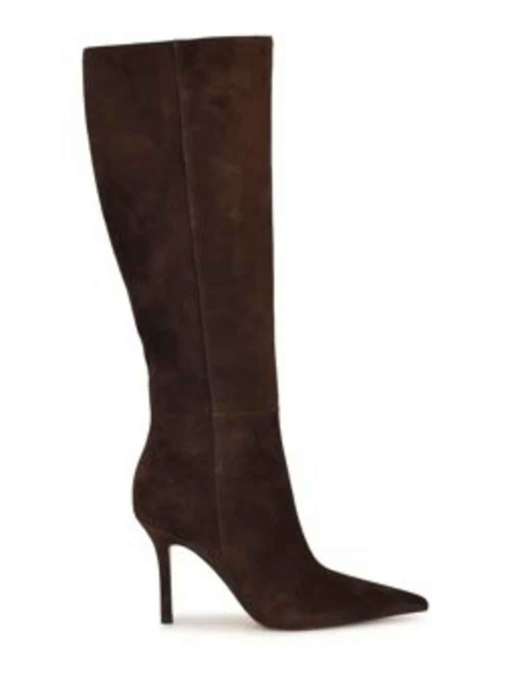 Nine West Dark Brown Suede Over-the-Knee Pointed-Toe Boot